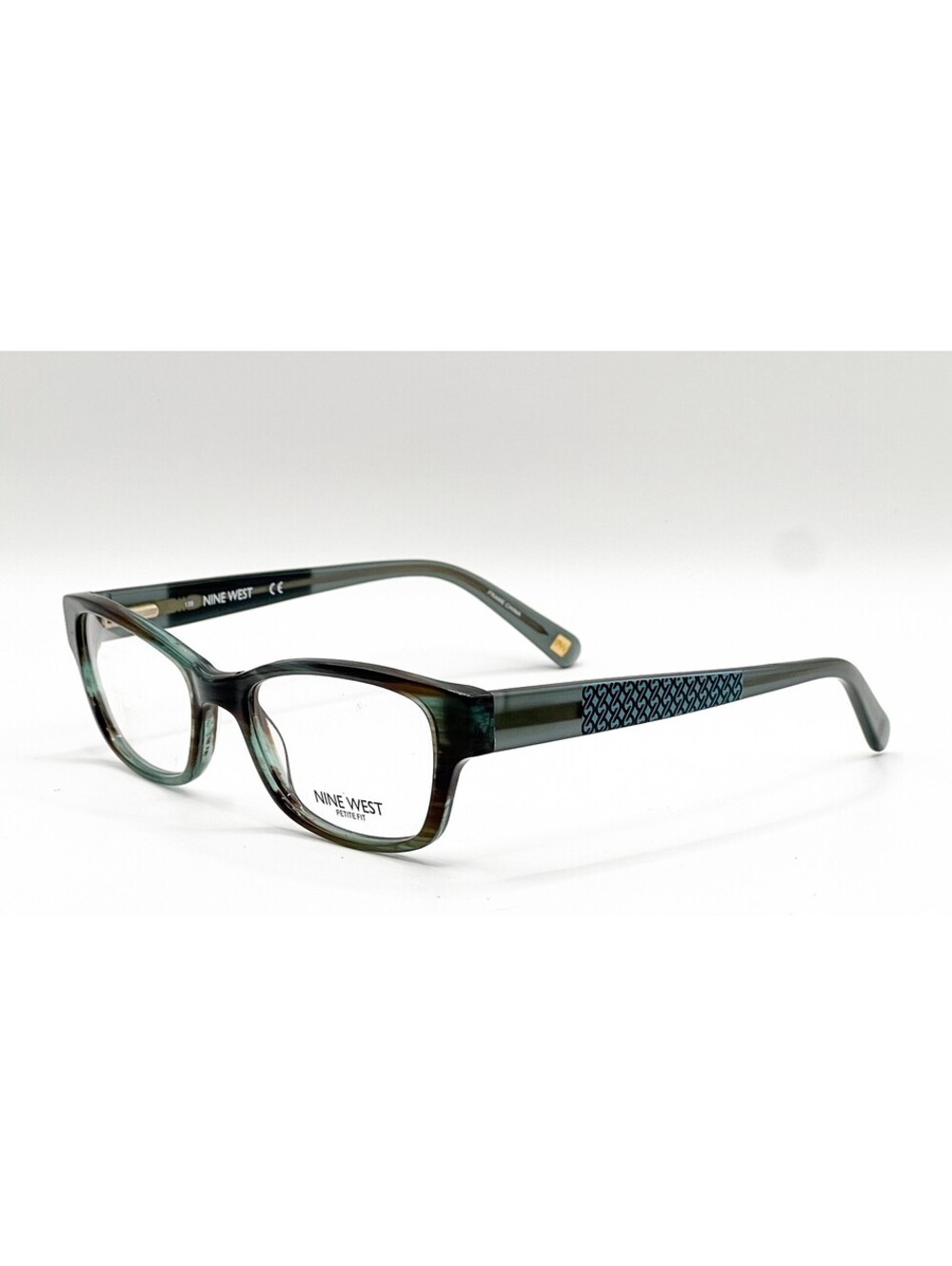 Nine West NW5088 323 Teal Horn Square Authentic Eyeglass Frames 48-17